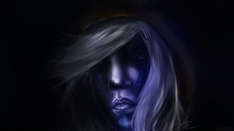 digital portrait of a woman