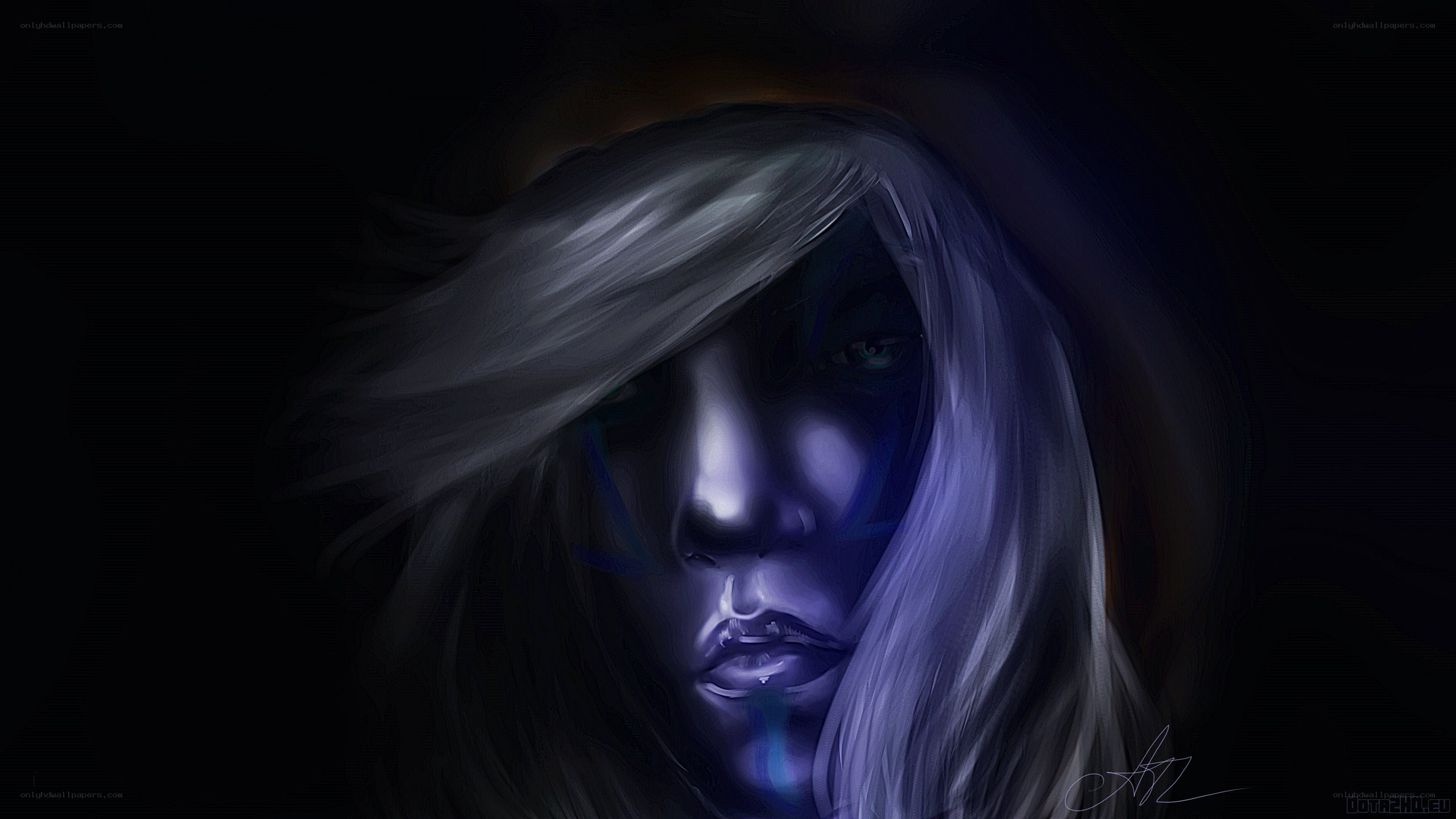 digital portrait of a woman