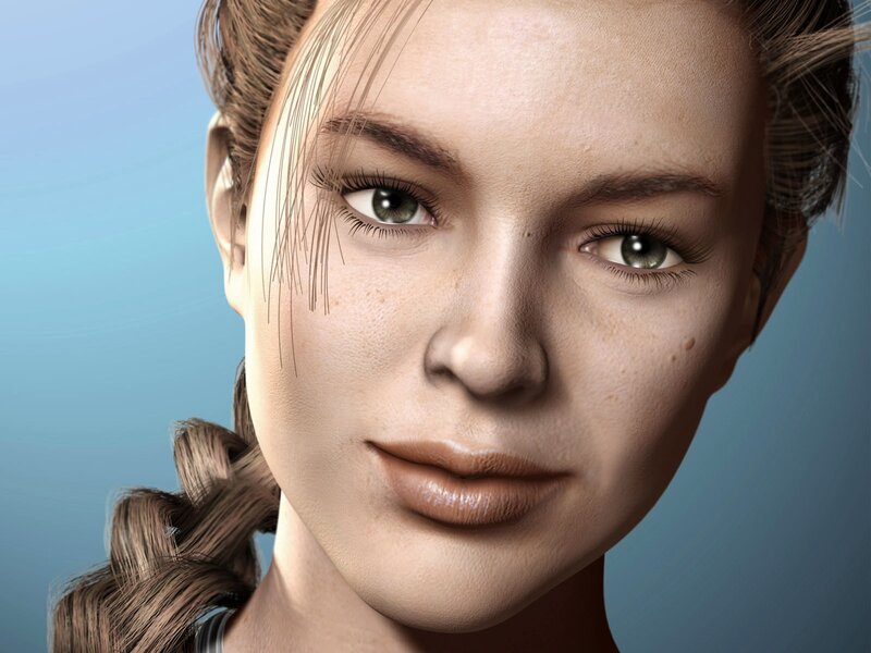 digital portrait of a woman