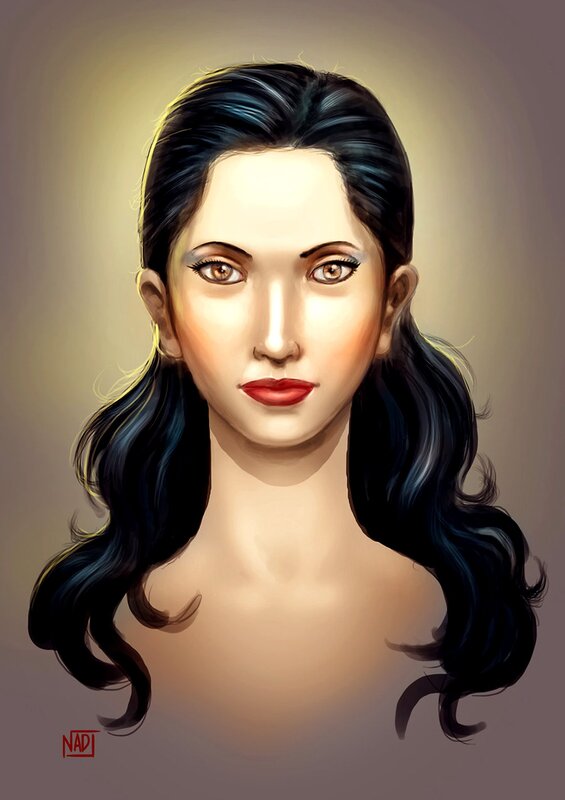digital portrait of a woman