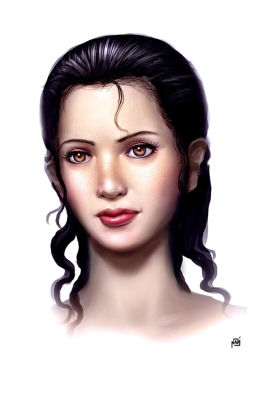 digital portrait of a woman