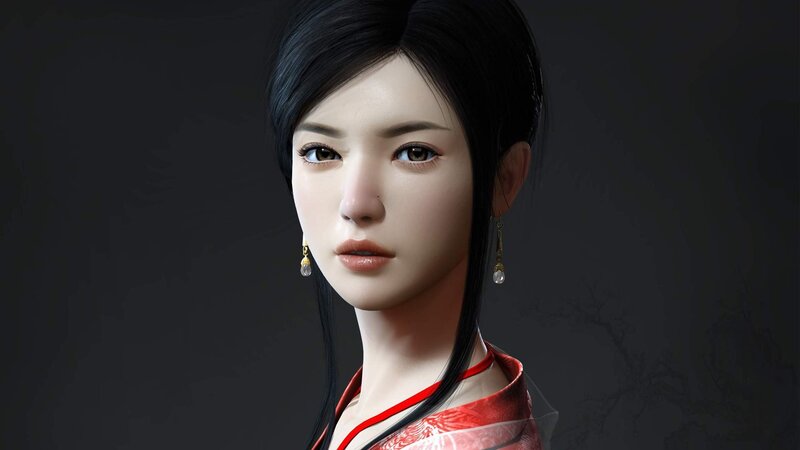 digital portrait of a woman