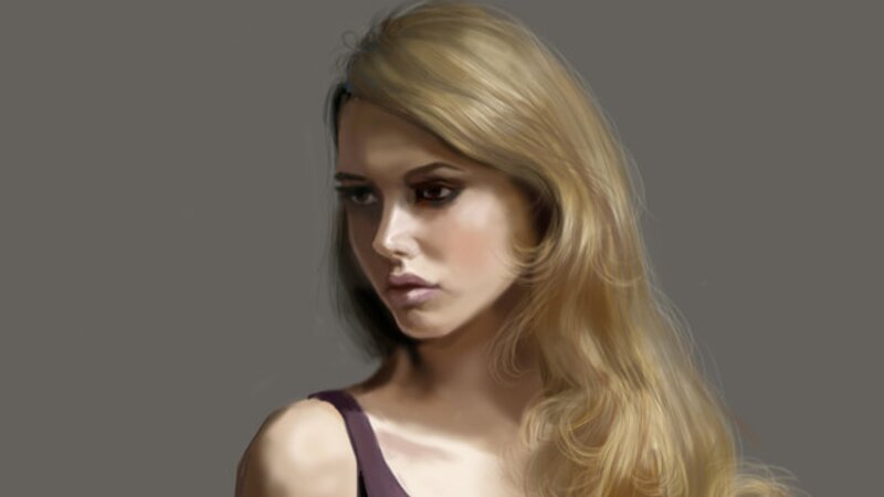 digital portrait of a woman