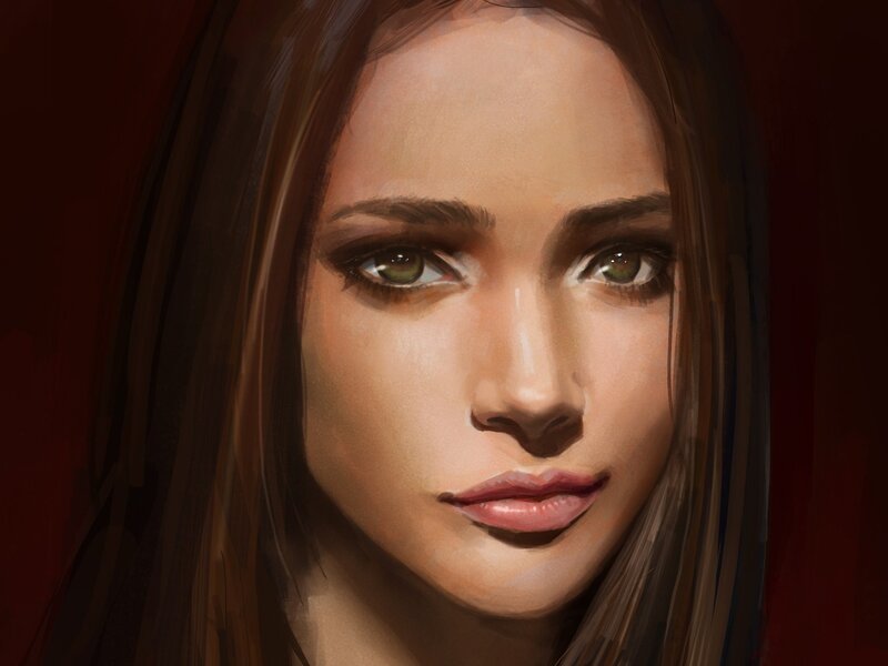 digital portrait of a woman
