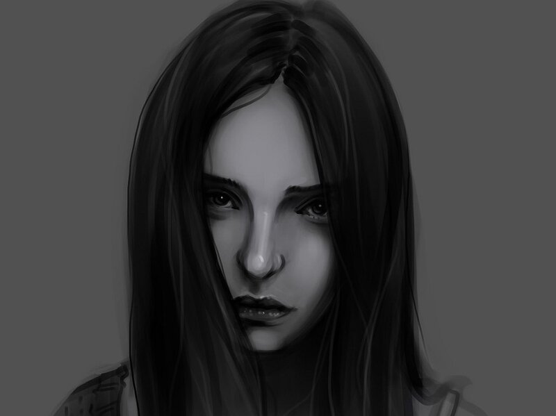 digital portrait of a woman
