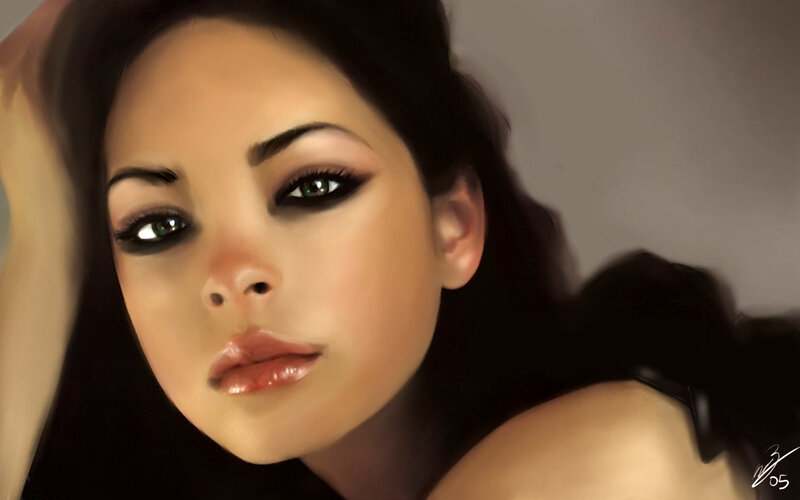 digital portrait of a woman