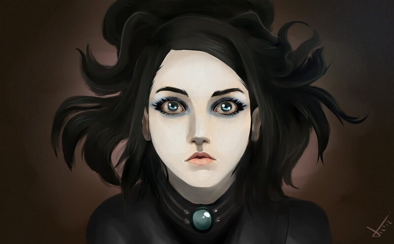 digital portrait of a woman
