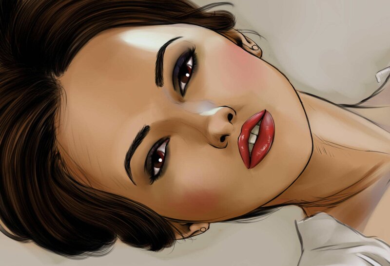 digital portrait of a woman