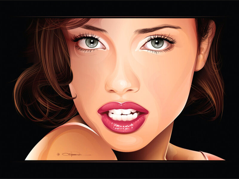 digital portrait of a woman