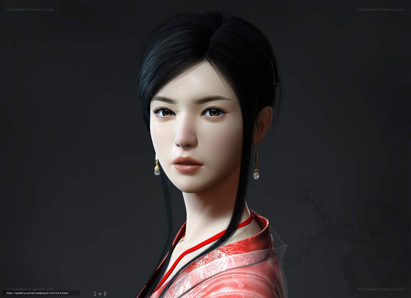 digital portrait of a woman