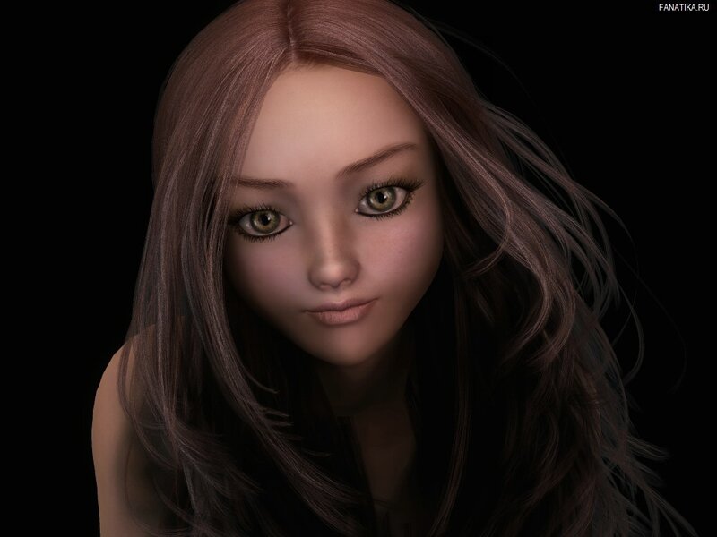 digital portrait of a young woman