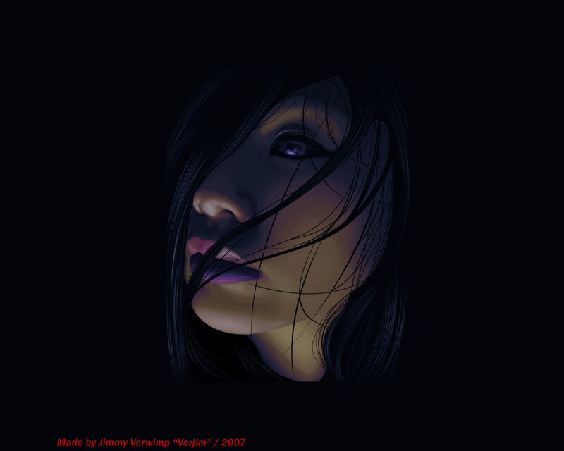 digital portrait of woman