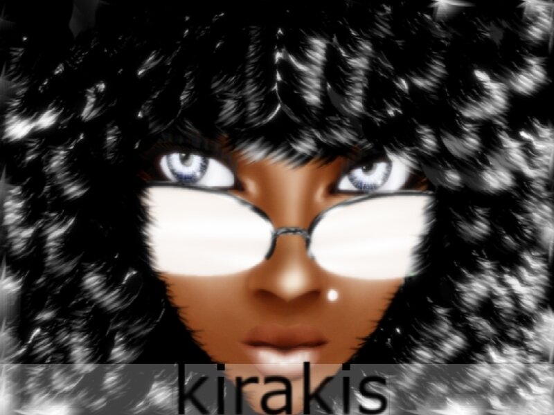 Digital Portrait of Woman — Black