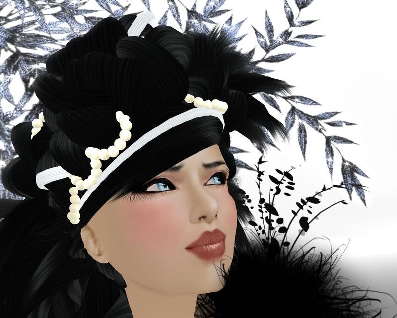 digital portrait of woman with black hair