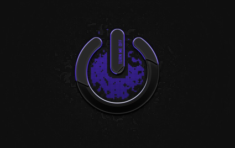 digital power button design