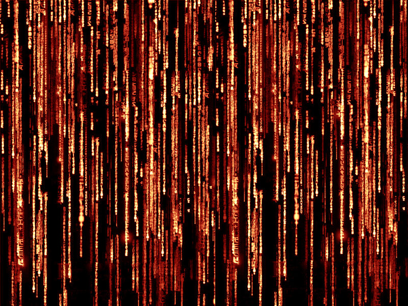 Digital Rain Code — Red