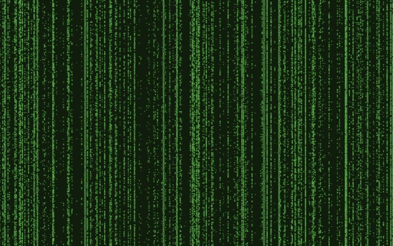 digital rain matrix effect