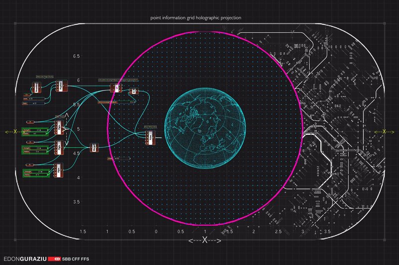 Digital Schematic with Globe