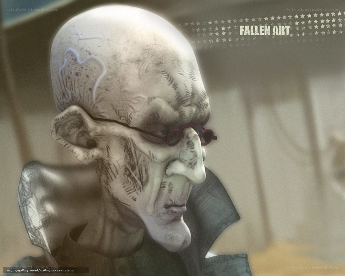 digital sculpture of a bald man