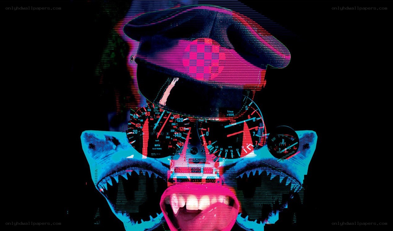 digital shark with speedometers