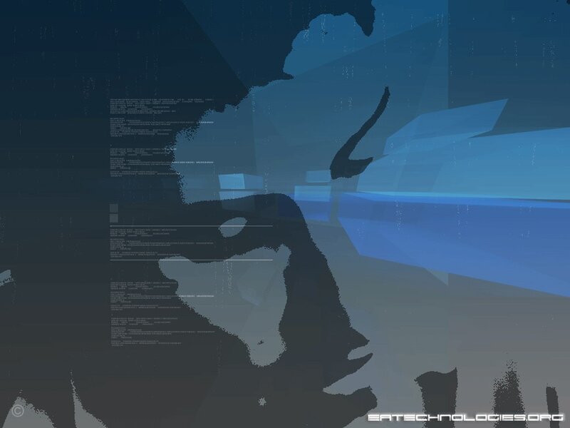digital silhouette with code overlay