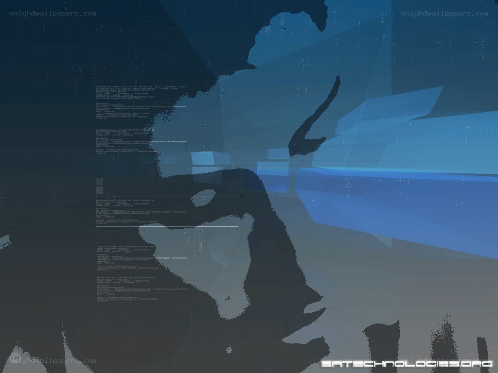digital silhouette with code overlay