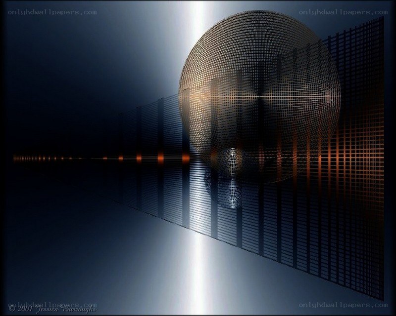 Digital sphere in a grid tunnel