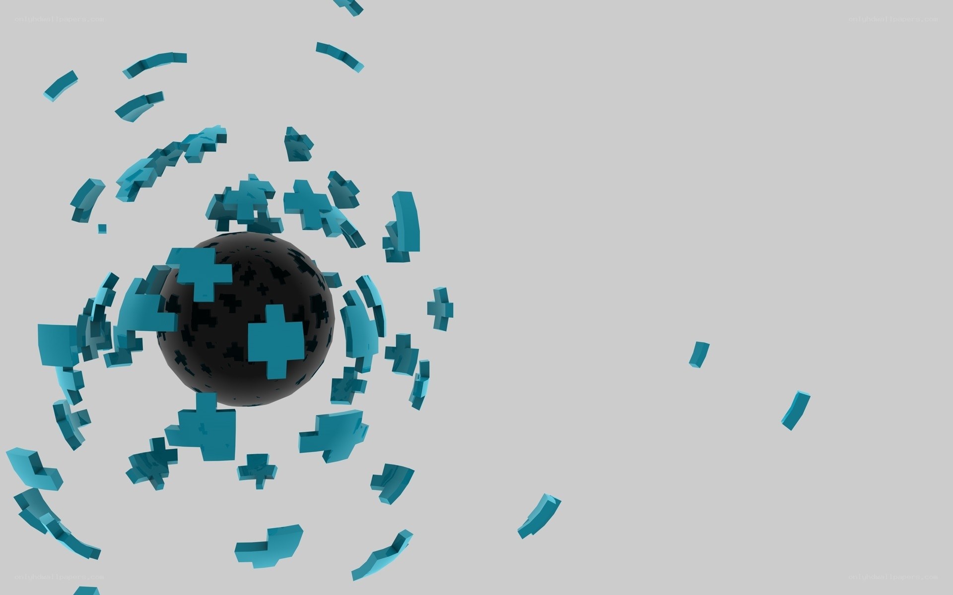digital sphere with puzzle pieces