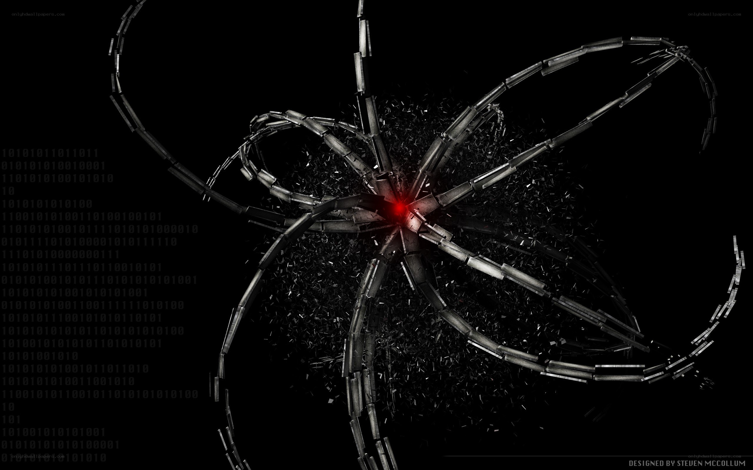 Digital spider with red core