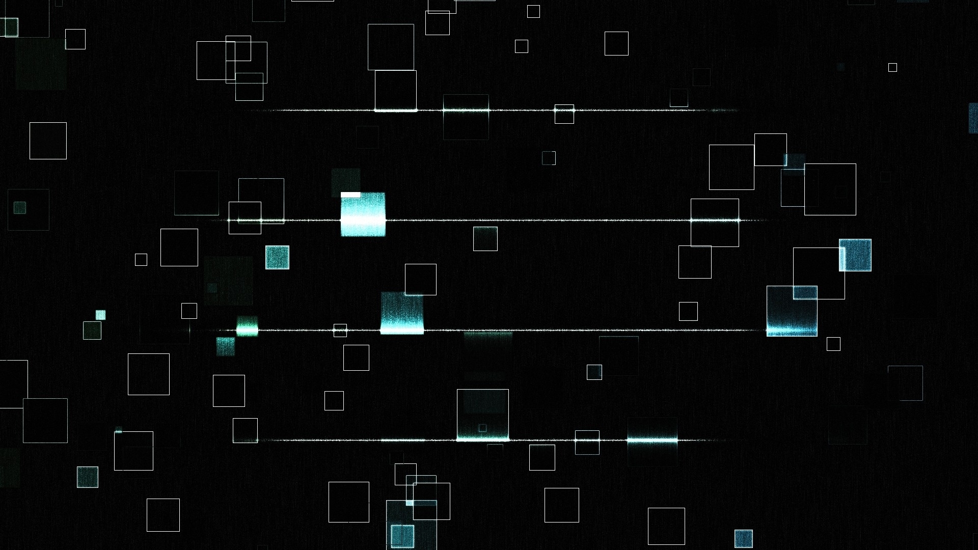 digital squares on black background