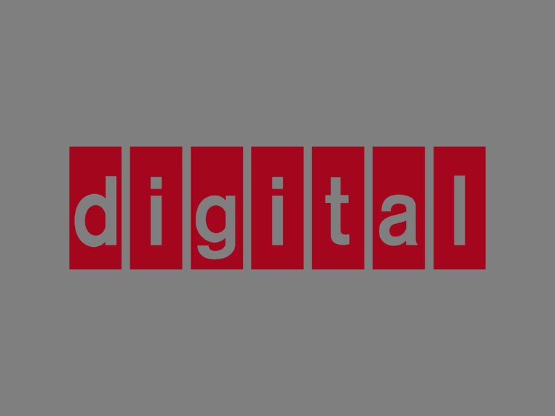 digital text logo