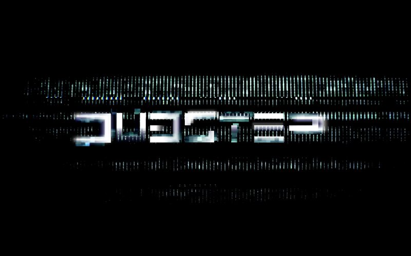 Digital Text on Black Background — Technological