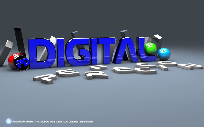 Digital text with spheres and logo