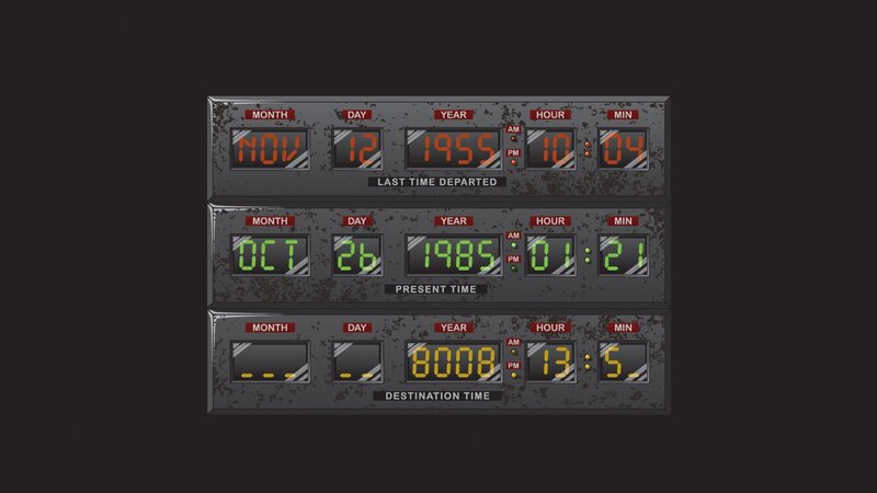Digital Time Display — Black, Dramatic, Anime