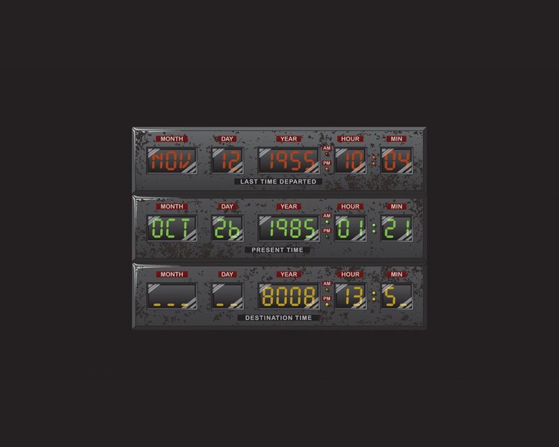Digital Time Display — Black