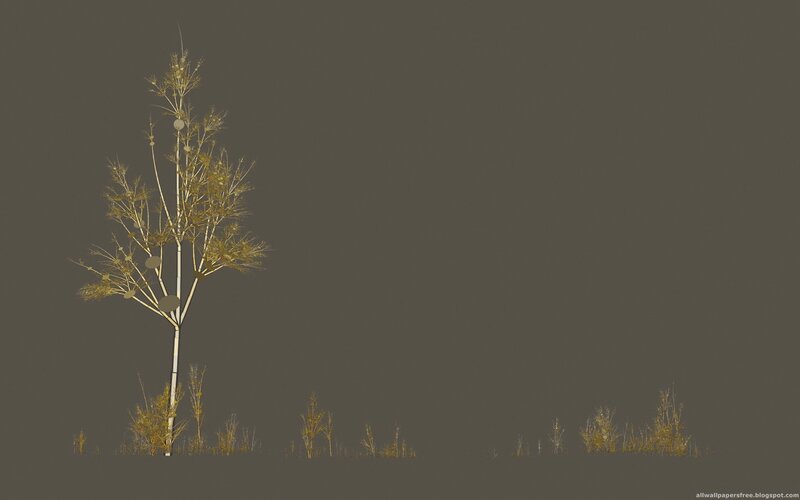digital tree model on gray