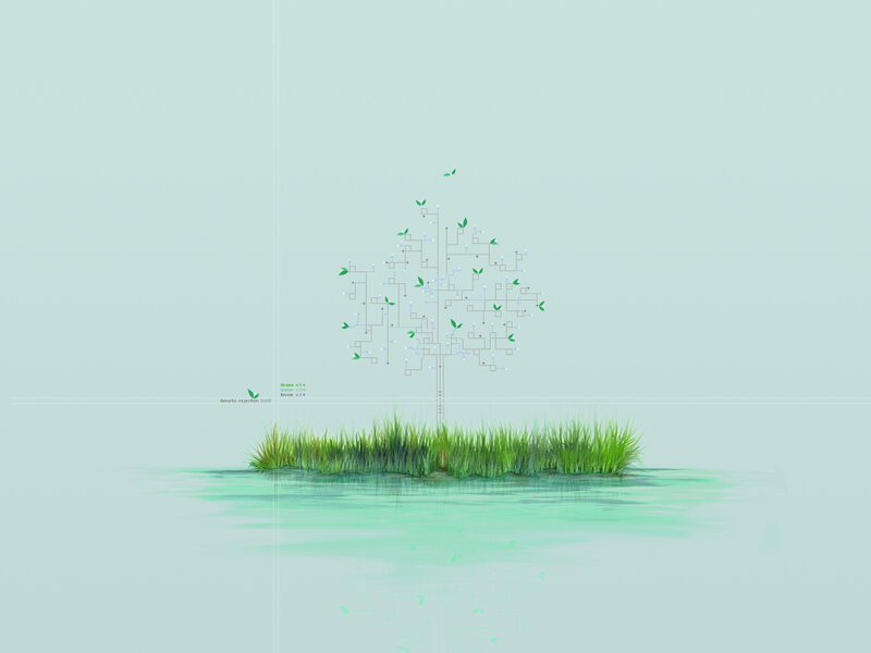 Digital tree on a small island