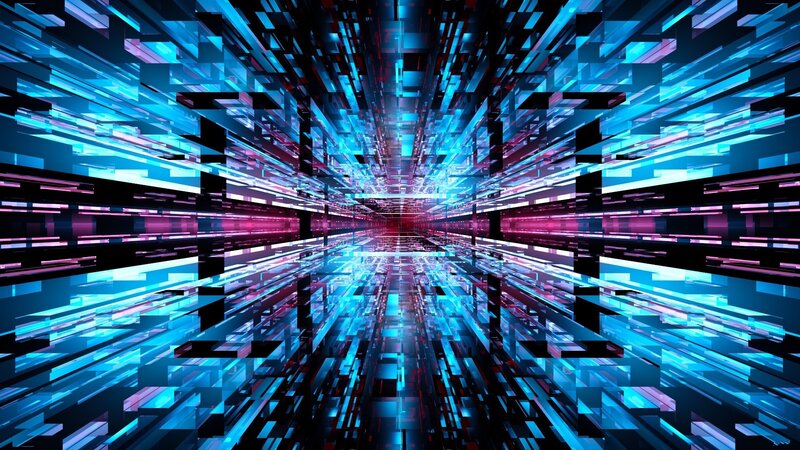 digital tunnel of light