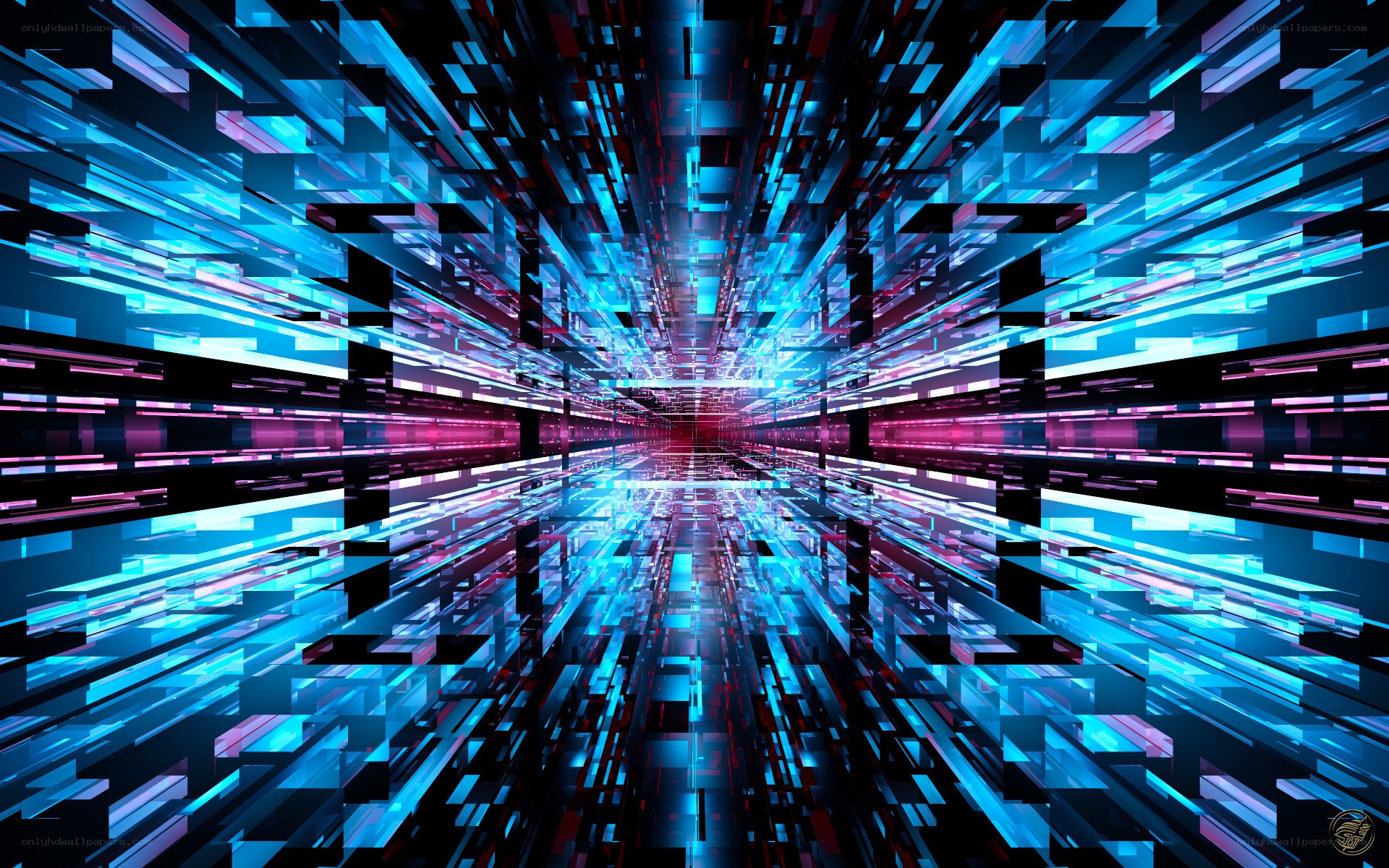 digital tunnel of light