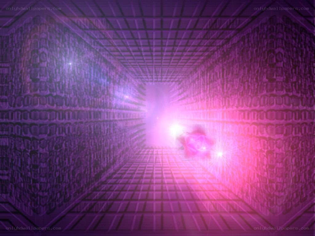 digital tunnel with glowing light
