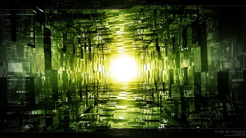 digital tunnel with light
