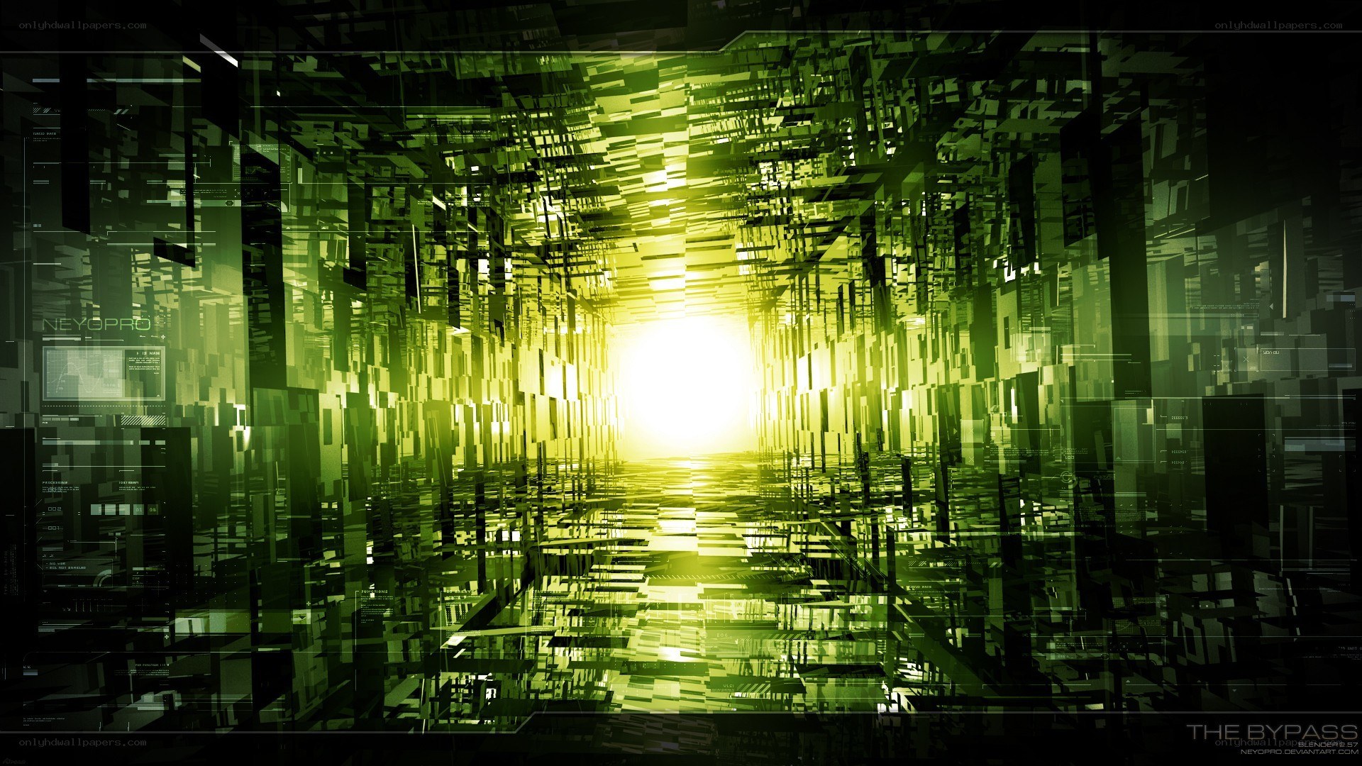 digital tunnel with light