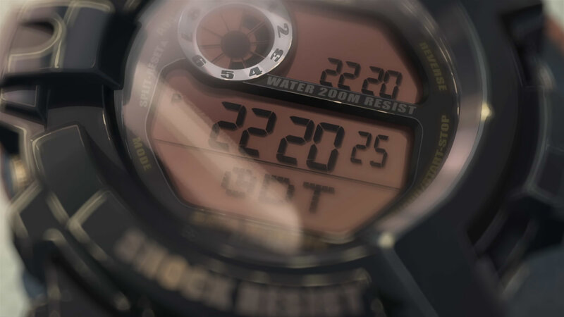 digital watch close-up