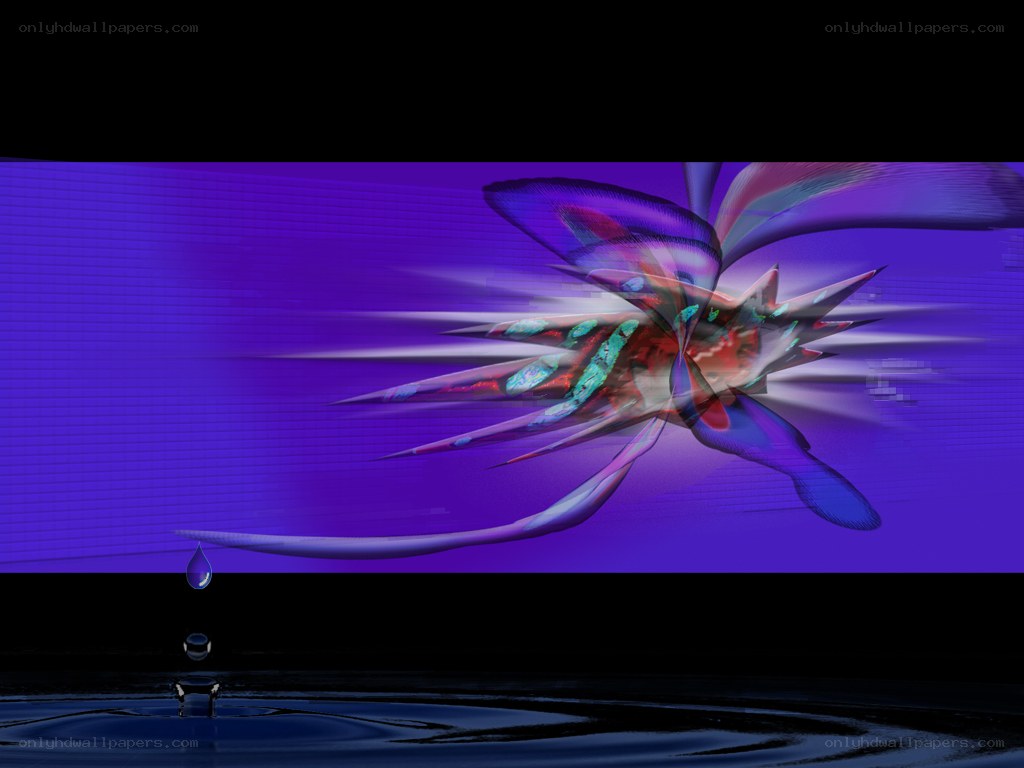 digital water drop animation