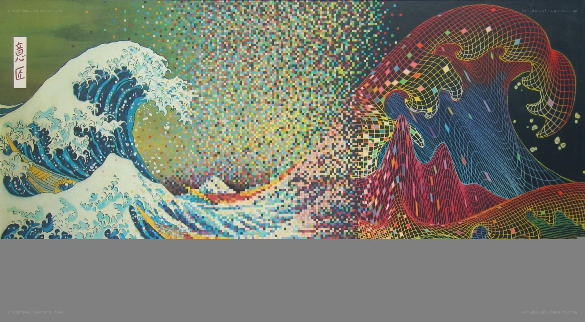 Digital wave art fusion