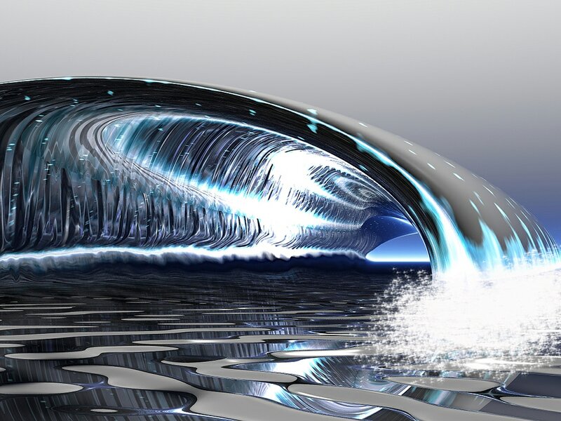 Digital Wave Tunnel — Blue