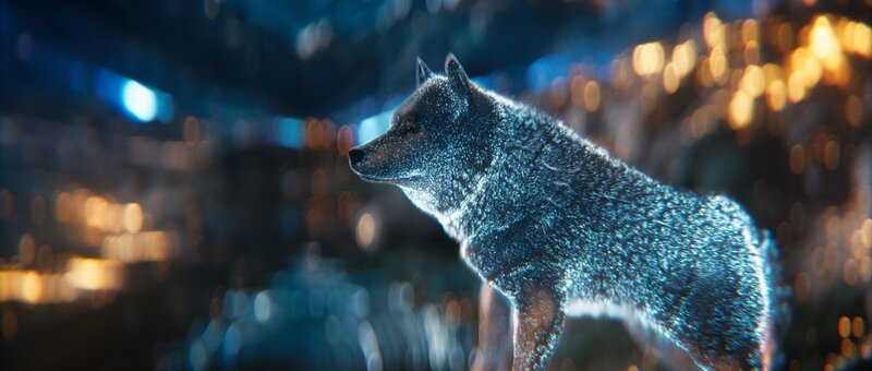 Digital Wolf Figure