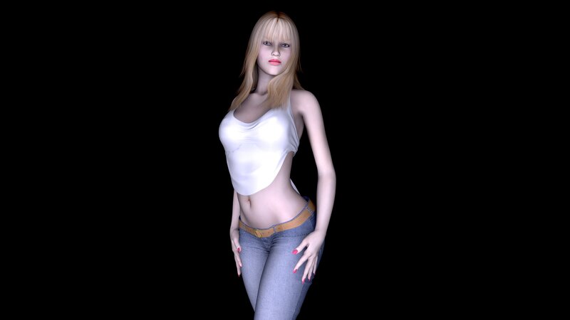 digital woman in white top