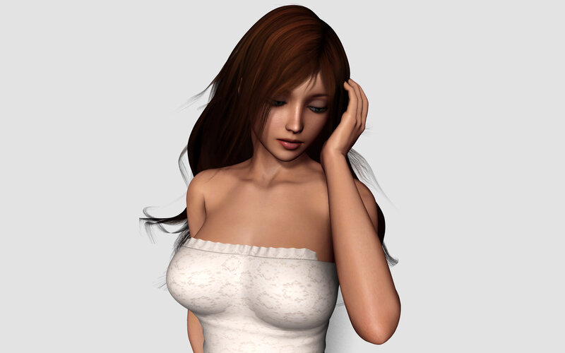 digital woman in white top