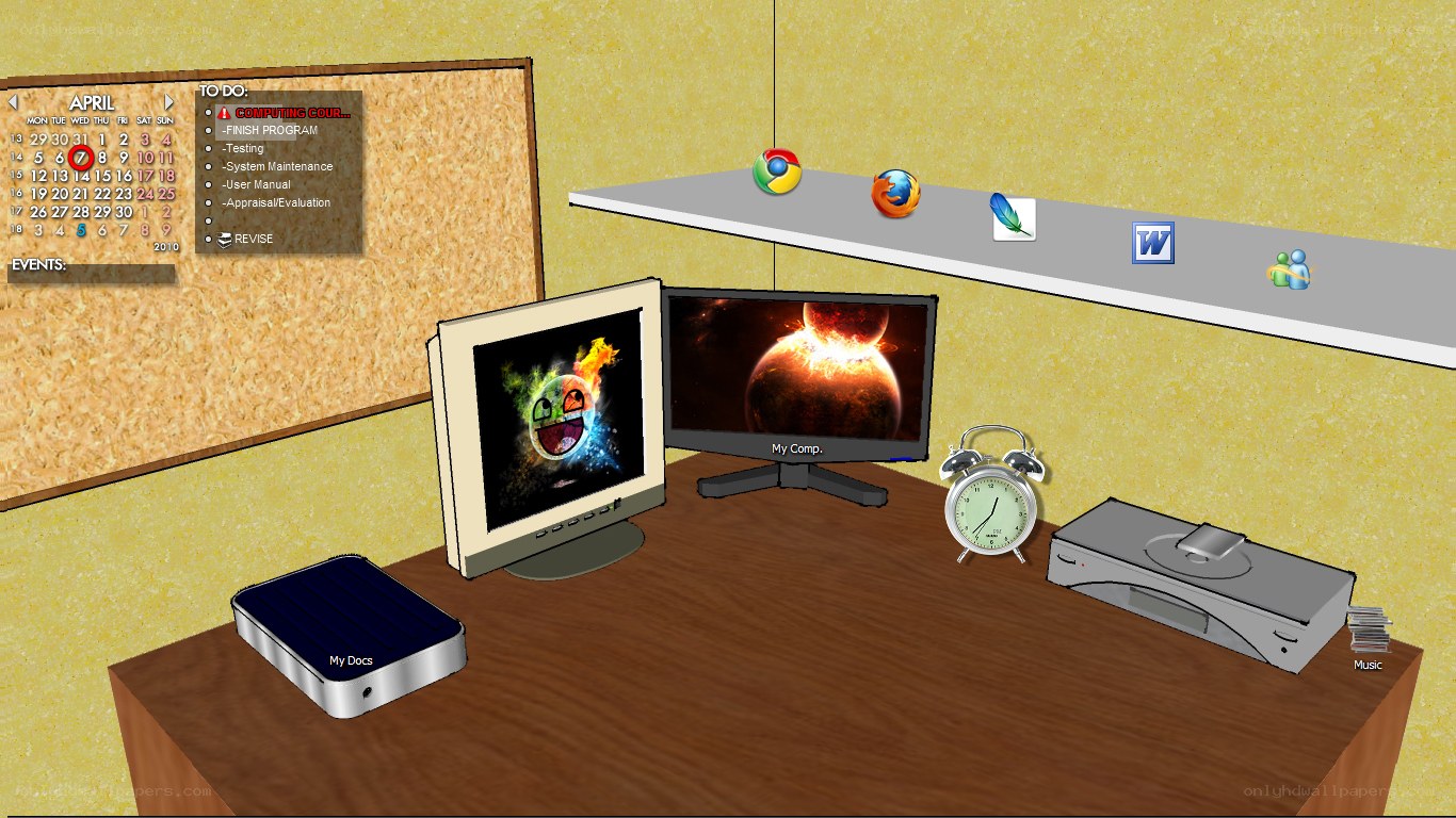 digital workspace with dual monitors